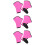 3Paia Rosa in Materiale Traspirante Con 10
