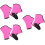3Paia Rosa in Materiale Traspirante Con 9
