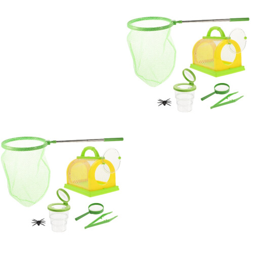 2 Set Gabbia Insetti Con D'ingrandimento Per Bambini 2
