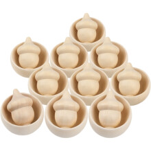 10 Set Ciotole In Legno Fai Da Te Con Ghiande