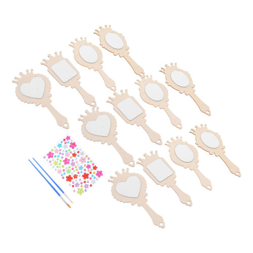 3 Set Specchio In Legno Da Te Per Bambini 2