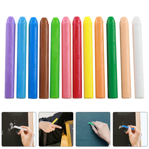 12Pcs Water Soluble Chalks With Comfortable Grip For Blackboard 2