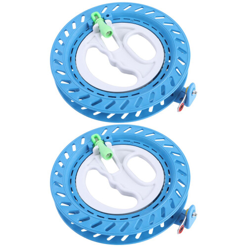 2 Pcs 18Cm Reel Winder For Kite Flying With Lockable Hand Wheel