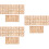 6 Set In Legno Non Finiti Con Alfabeto E 7