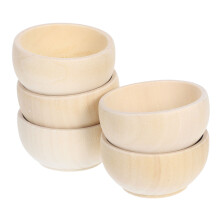 10 Pezzi Ciotola Legno Grezzo Mini Non Fai Da Te Decorazioni