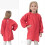 1 Grembiule A Maniche Lunghe Per Pittura Bambini (Rosso, L) 10