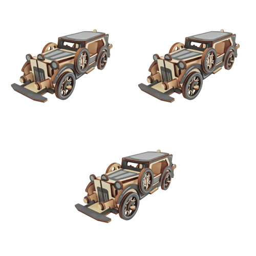 3 3D In Legno Puzzle Auto Per Bambini 2