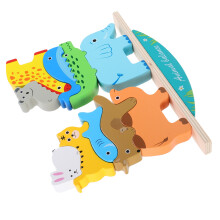 Set Giocattoli Animali Educativi In Legno Bambini Impilabili