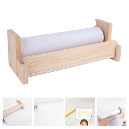 1Set in Legno Beige Per Da Rotolo Bambini 1