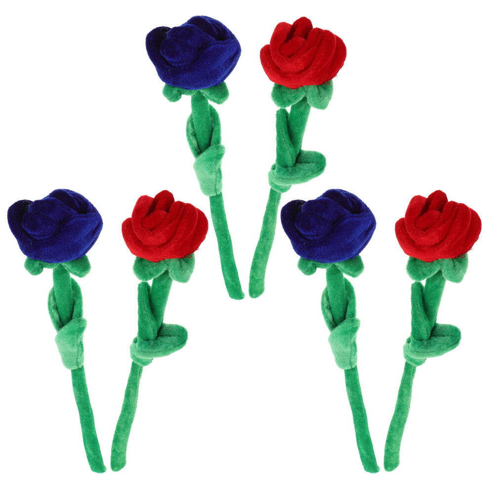 Sześć Pluszowych Z GięTkimi ŁOdygami, MięKki Bukiet Na Prezent-image