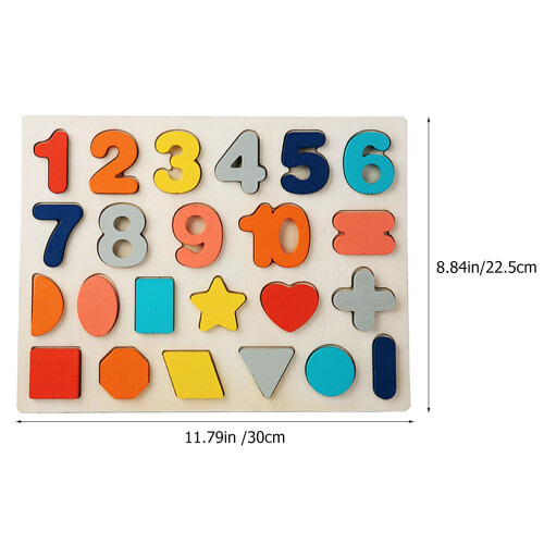 4Pcs Shape And Number Identification Blocks For Early Learning 1