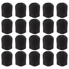 60Pcs Black Kitchen Working Caps Disposable Chef Hats Anti-Fouling