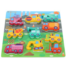 5 Sztuk Drewnianych Puzzle Z Nakładanymi Elementami Dla Dzieci