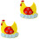 4 Unidades Brinquedo Botão Chocando Não 3