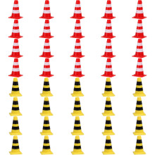 40 Unidades Mini Cones De Trânsito Para Construção E Brincadeira