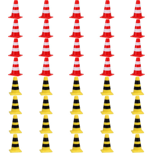 40 Unidades Mini Cones De Trânsito Para Construção E Brincadeira