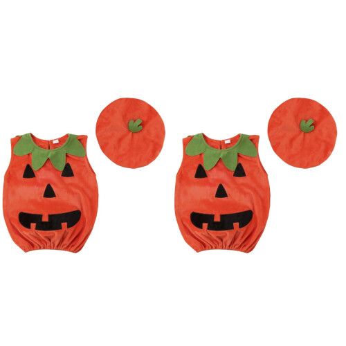 2Pcs De Para Bebê Com Chapéu Roupa Disfarce Halloween 1