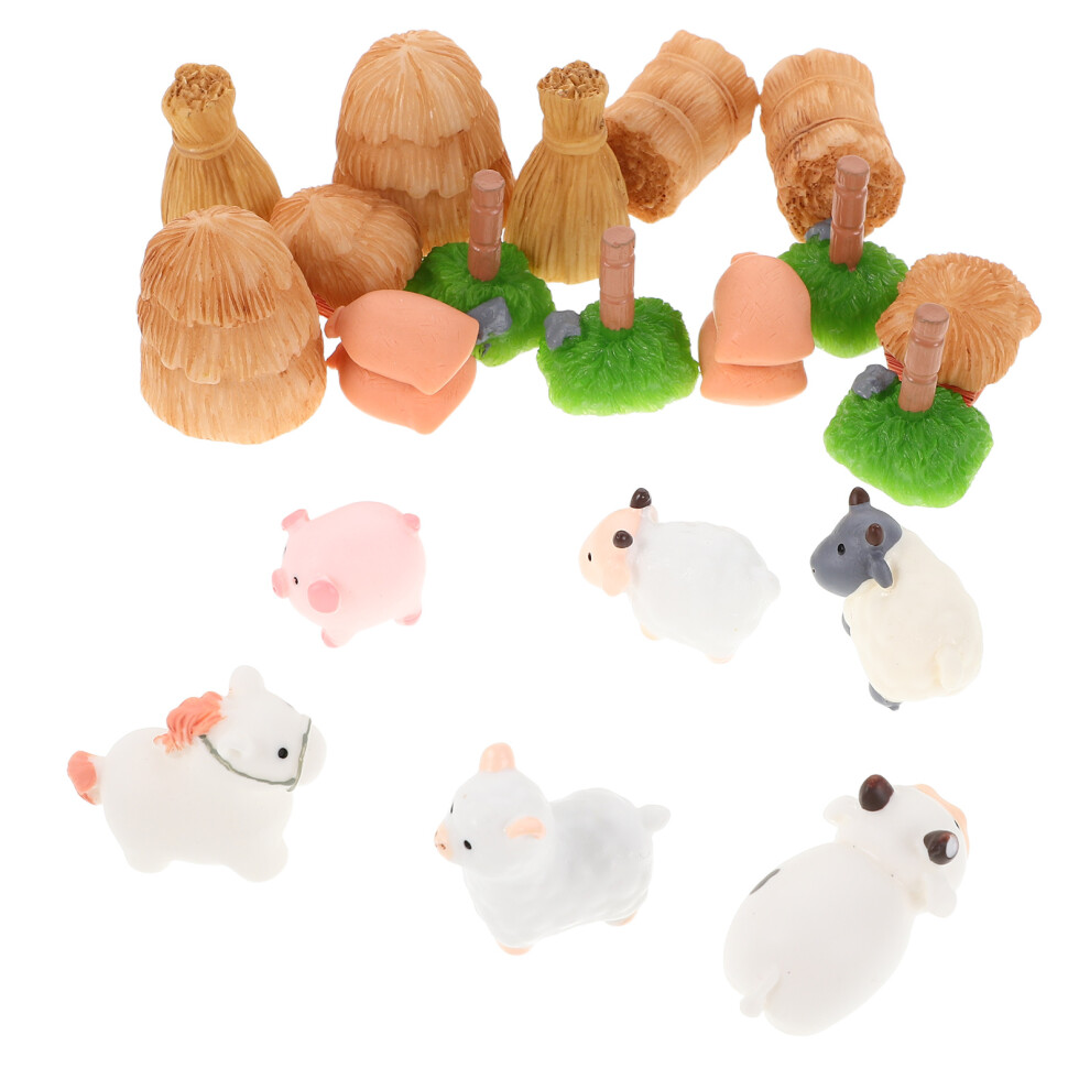 Miniaturne Figurki ZwierząT Fermowych Do Ogrodu I DomkóW Lalkowych-image
