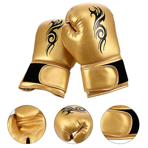 1Par De Boxe Amarelas Com Ventilação PU Para Treino E 2