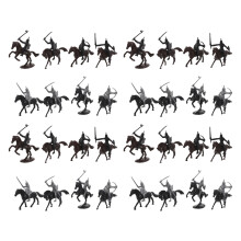 64 Sztuki Miniaturowe Figurki Rycerzy Na Koniach – Plastikowe