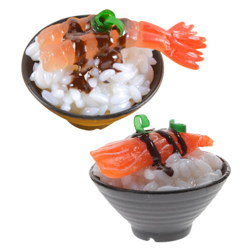 2 Unidades Miniaturas De Comida Sushi Falso Para