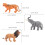 6 Unidades Animais Realistas 10