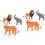 6 Unidades Animais Realistas 6