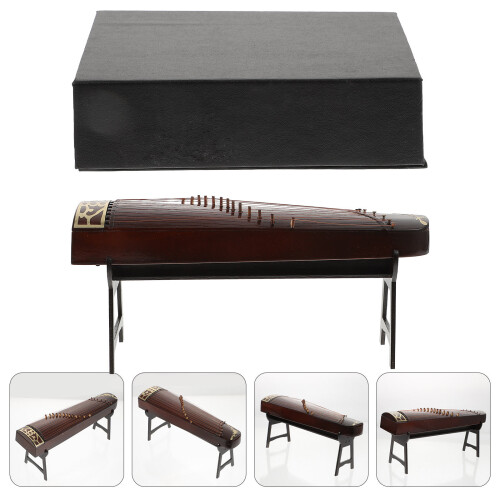 1 Guzheng De Madeira Marrom Para Decoração E Presente 2