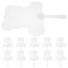20 Unidades Leque De Mão Transparente Para Pintura E Artesanato