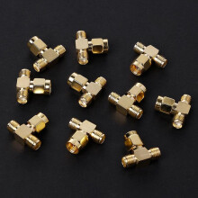 10PCS 3 Way Splitter SMA Male to Two SMA Female Triple for T RF Adapter Connect
