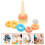 Conjunto De Anéis Coloridos Empilháveis Silicone Para Bebê 5