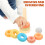 Conjunto De Anéis Coloridos Empilháveis Silicone Para Bebê 7