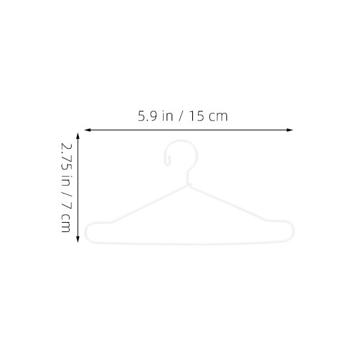 20 Unidades Cabides De Metal Pequenos Para Roupas De 1