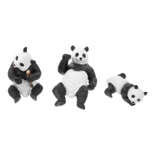 3Pcs Enfeites De Panda Realistas Para Escritório