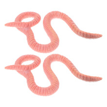 2 Unidades Rainworm Minhoca Simulada Estátua Artificial