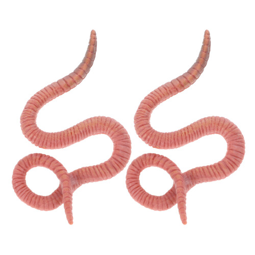 2 Unidades Rainworm Minhoca Simulada Estátua Artificial 2