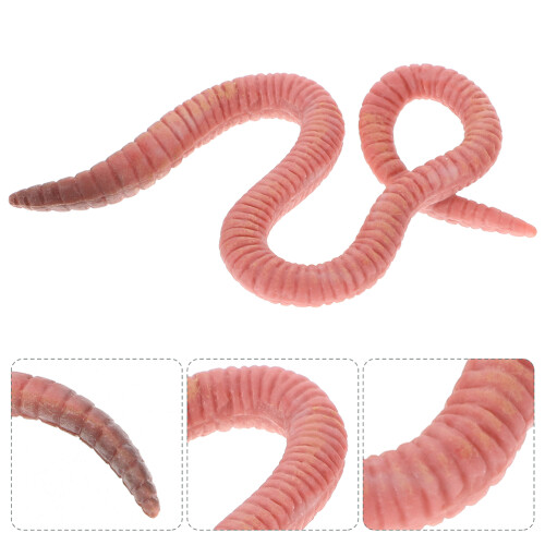 2 Unidades Rainworm Minhoca Simulada Estátua Artificial 1