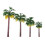 16 Unidades Miniatura Árvore De Plástico Tropical 11