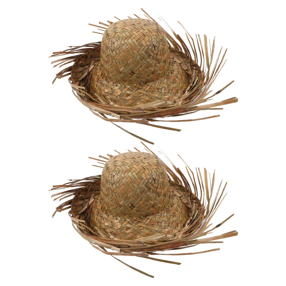 2 Sztuki Kapelusz Z SłOmy RęCznie Pleciony SkłAdany DużY Dach-image