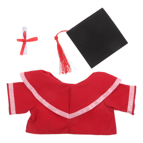 1 Set Bär Plüschtier Mit Abschlussrobe Hut Für 30 Cm Puppe