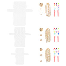 3Sets Vielseitige Kunststoff-Mesh-Bastelsets, Taschen-Nähblätter