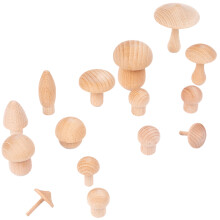45 Peças De Cogumelos De Natural Não Acabados Para Artesanato