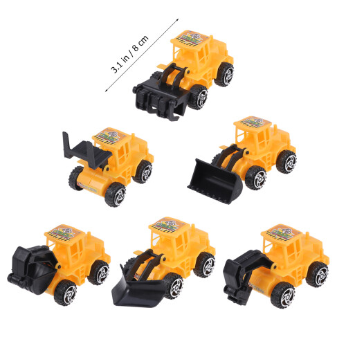 6 Unidades Mini Caminhão De Construção Didático 1
