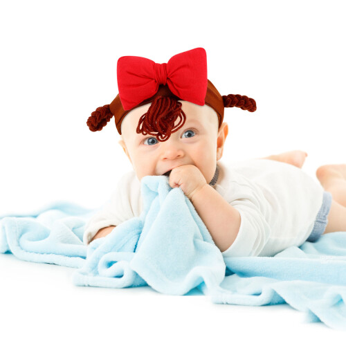Baby Kopfband Mit Schleife Elastisch Mehrfarbig Baumwolle 2