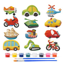 24 Unidades Juguetes Pintura Infantil Transporte Educativo Diy