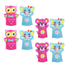 16 Sets Kinder Diy Tierförmige Handpuppen Spielzeug