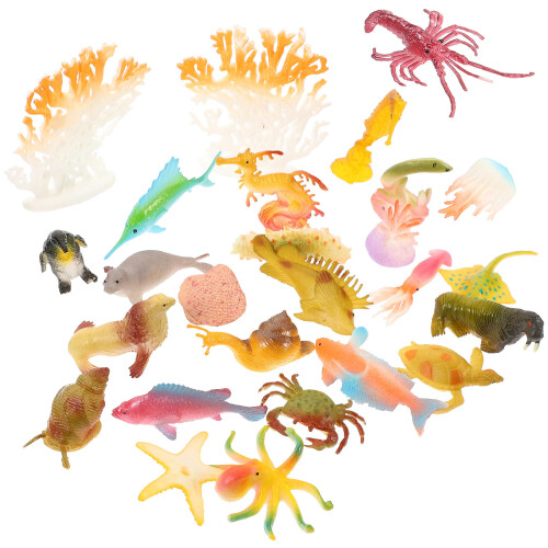 26 Peças Animais Do Mar Simuladas