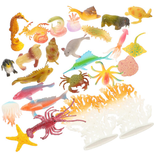 26 Peças Animais Do Mar Simuladas 1