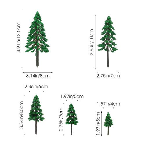 20 Unidades Miniatura Árvore Micro Para De 1