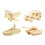 4Pcs De Madera 3D Vehículo 3